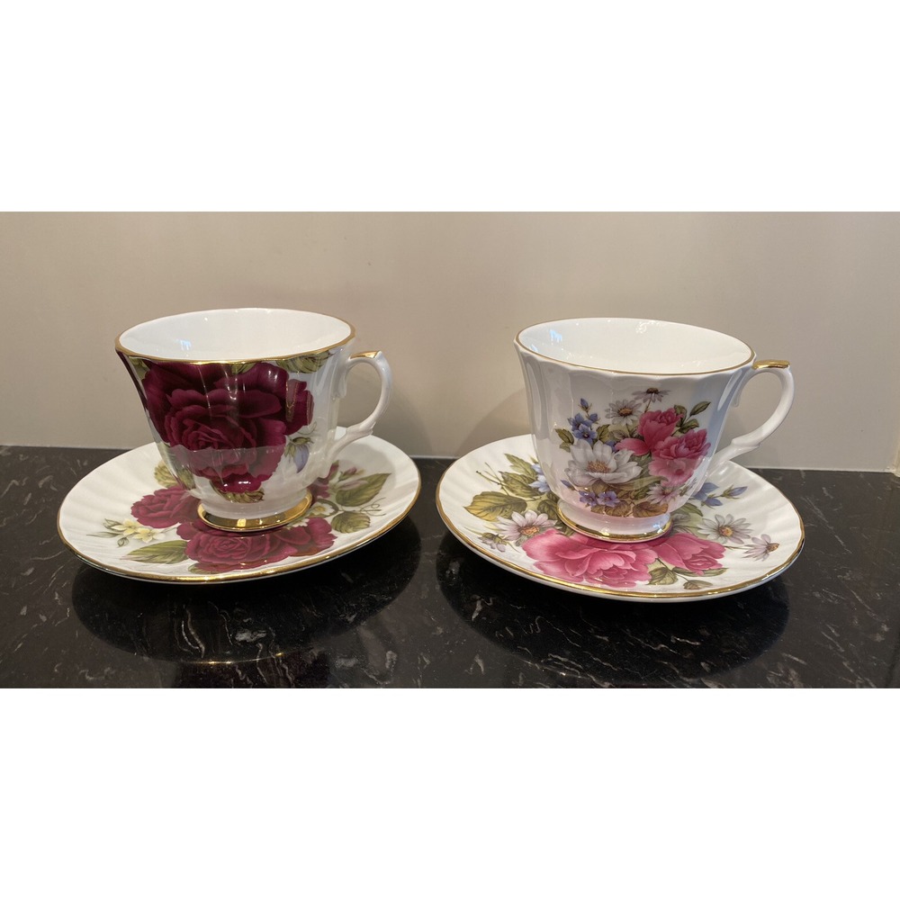 Vintage DUCHESS Cups & Saucers Set Of 2